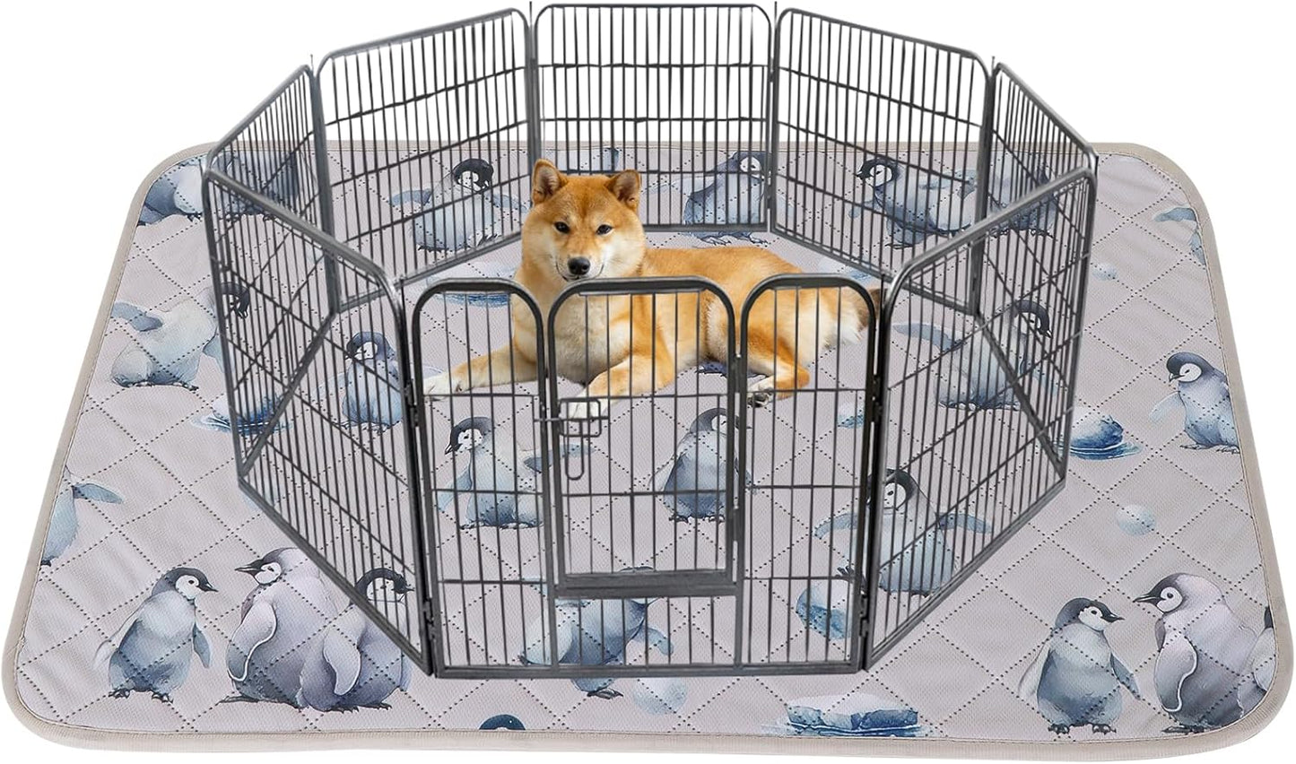 IEUUMLER Washable Pee Pads for Dogs, 1 Pack Reusable Waterproof Puppy Pads, Non-Slip Super Absorbent Dog Training Pad for Playpen Crate Bed EU012