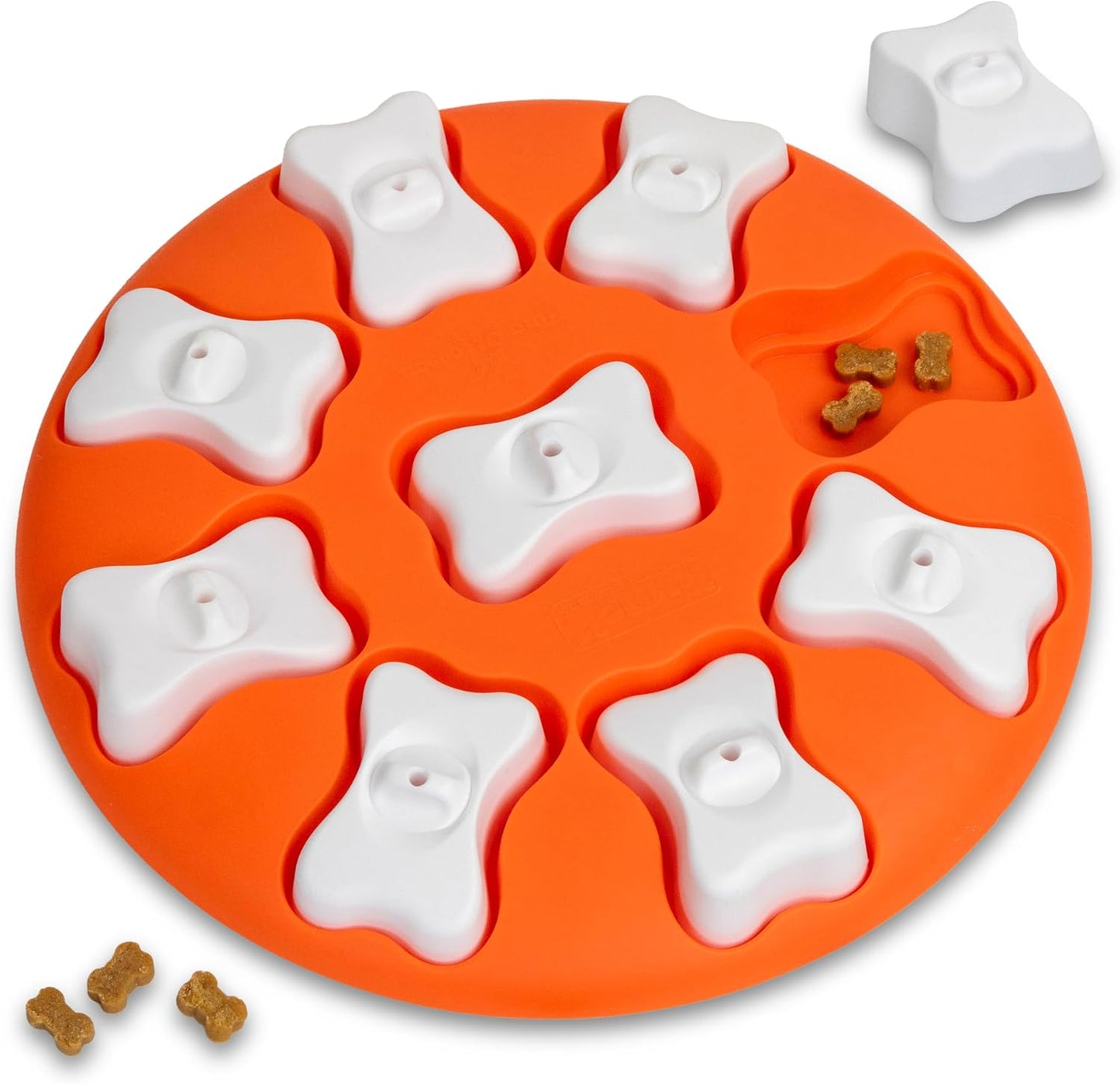 Outward Hound by Nina Ottosson Dog Smart Treat Puzzle Enrichment Toy, Level 1 Beginner, Orange