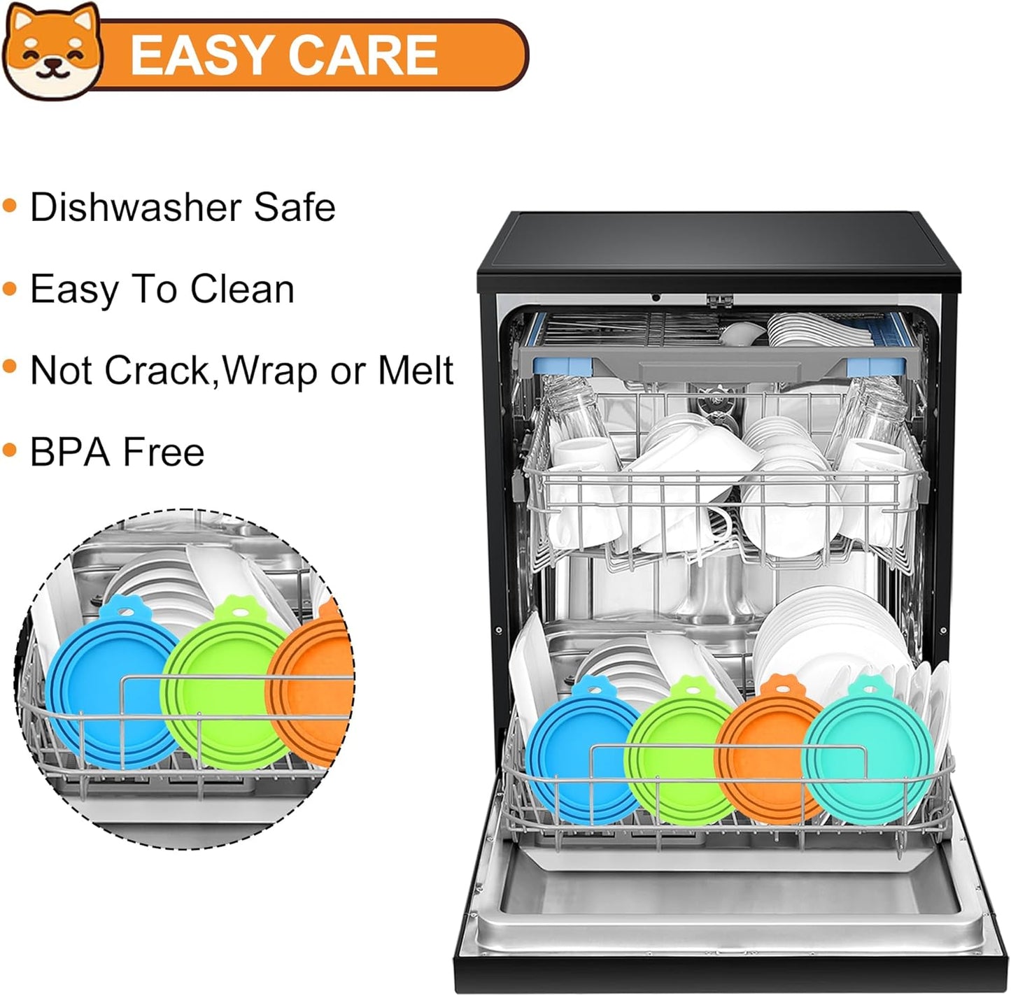 3 Pack Pet Food Can Covers, Silicone Universal Can Lids for Dog & Cat Food, BPA Free, One Fit Most Standard Size Can Lids Top Blue/Green/Dark Green