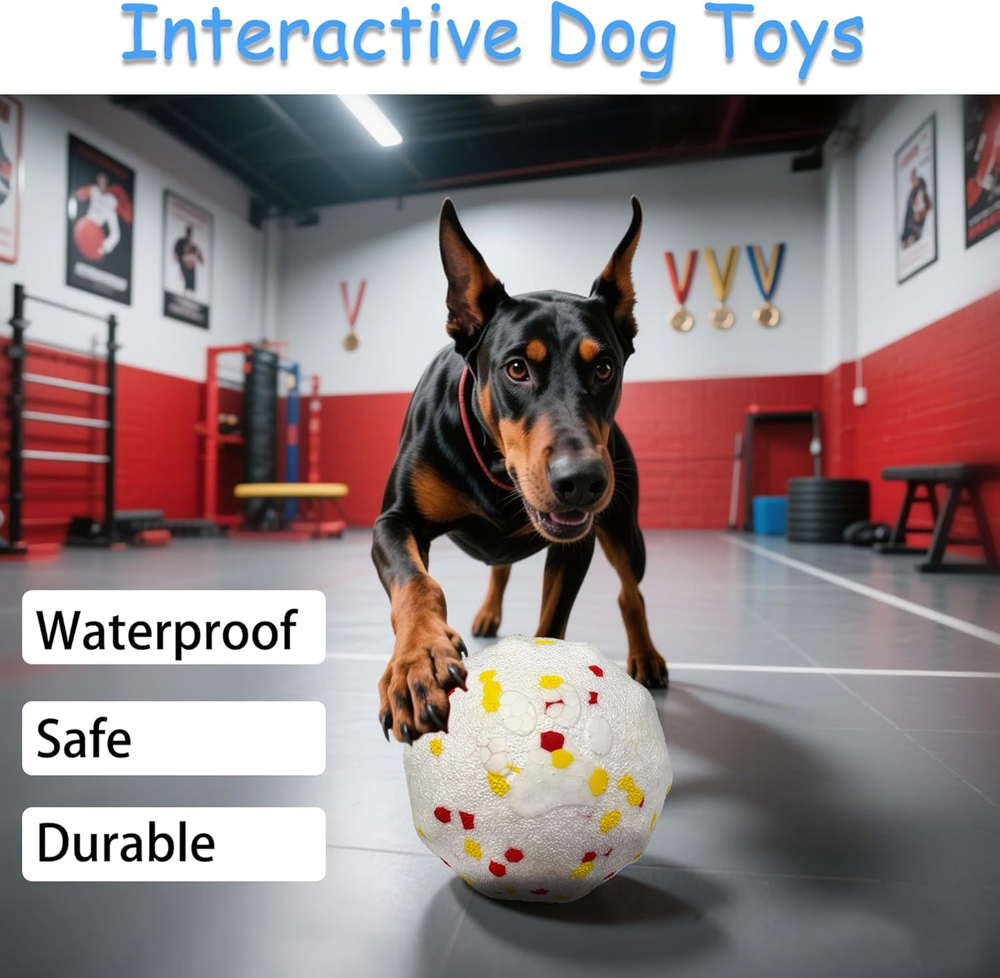 Interactive Dog Toys Dog Balls Activated Automatic Rolling Ball for Puppy Small Medium Dogs Smart Jumping Automatic Moving Bouncing and Rotating Ball Vibrating Keep Them Busy