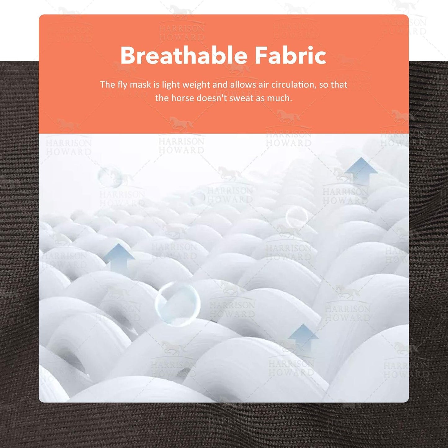 Harrison Howard Super Comfort Stretchy Fly Mask Large Eye Space with UV Protection Soft on Skin with Breathability Tribe Feather Full Size