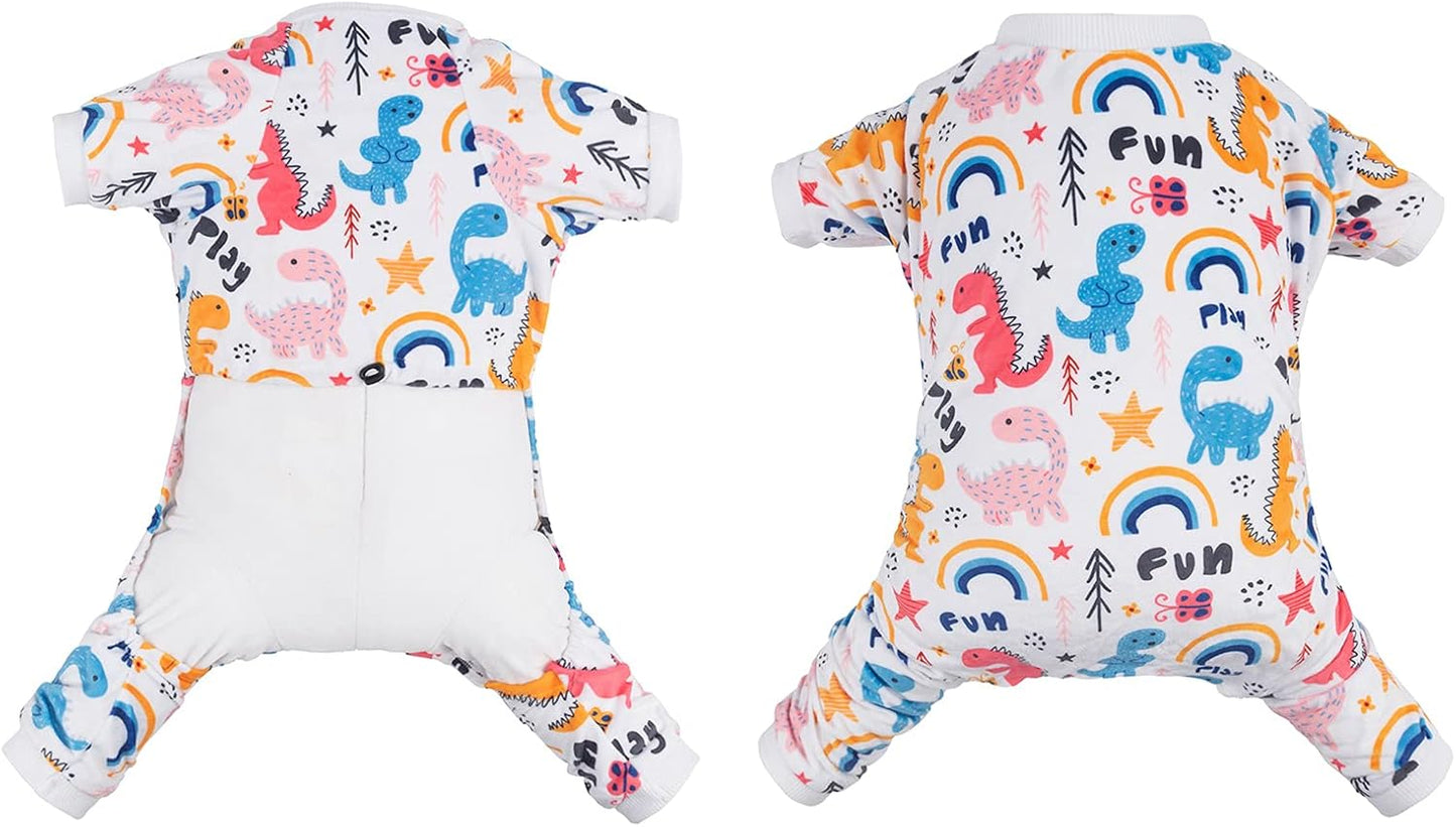 CuteBone Small Dogs Outfit Soft Puppy Onesies Pjs Dog Pajamas Pet Coat Cat Apparel Comfy Doggie Jumpsuit Bodysuit for All Seasons P159S