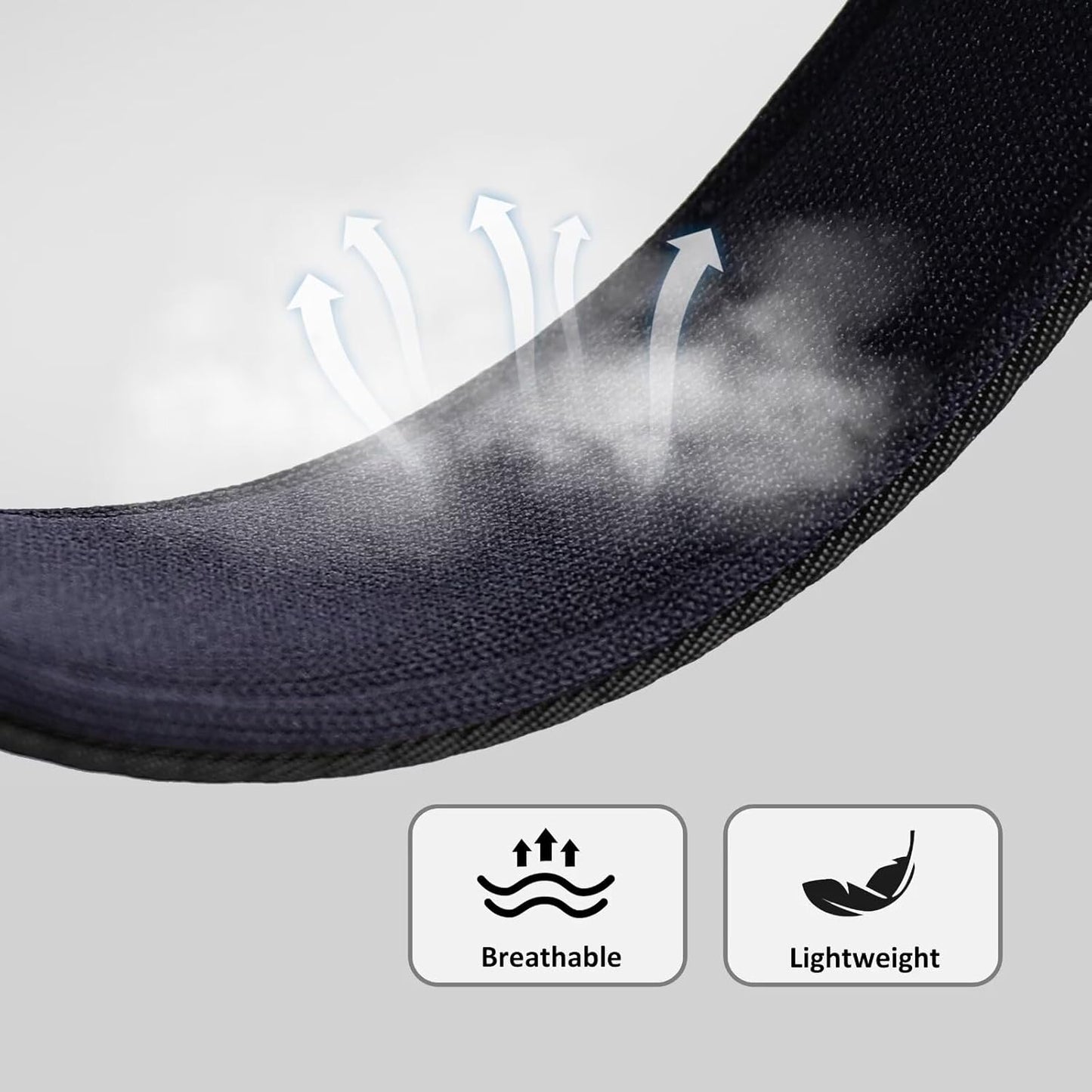 Didog Soft Padded Dog Collar for Large Dogs, Colorful and Durable Pet Collar with Quick Release Buckle, Light and Breathable for Daily Walking, Black, L