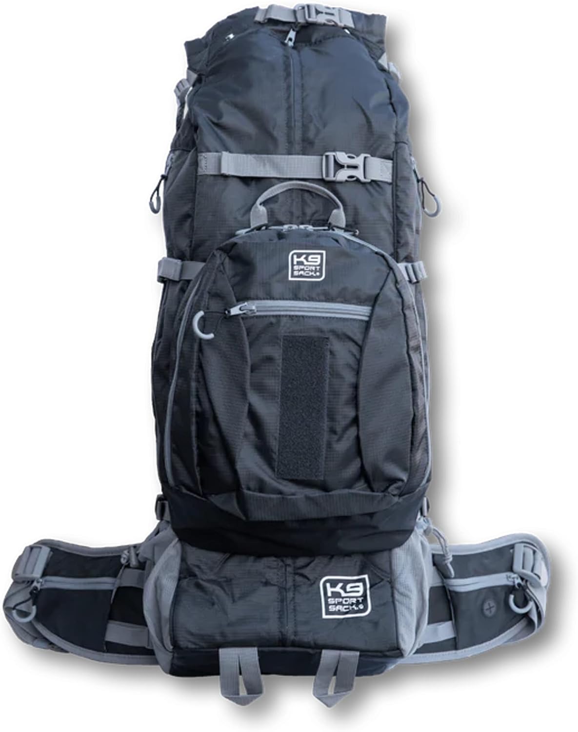 K9 Sport Sack Kolossus - X-Large, Black - The Big Dog Backpack - Ideal for Dogs 23-25” Long - Fully Adjustable Pet Carrier - Doubles as a Professional-Grade 60L Hiking Pack