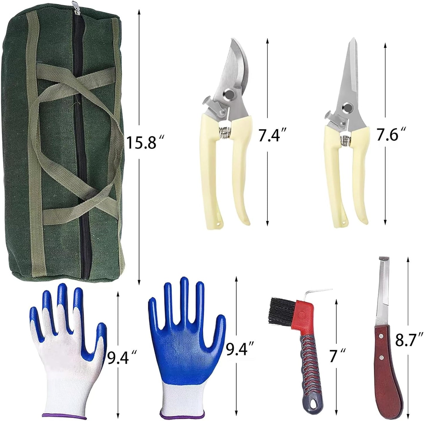 1112 Temp 11pcs Farrier Tools Farrier kit Horse shoeing Tools Farrier Supplies Farrier Tools for Horses Cattle Sheep and Donkeys