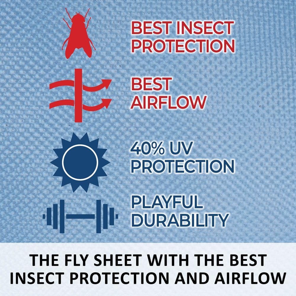 Schneiders Mosquito Mesh II Adjusta-Fit Horse Fly Sheets | Insect & UV Protection for Horses | Durable 350D Mesh | Reflective Safety Stripes