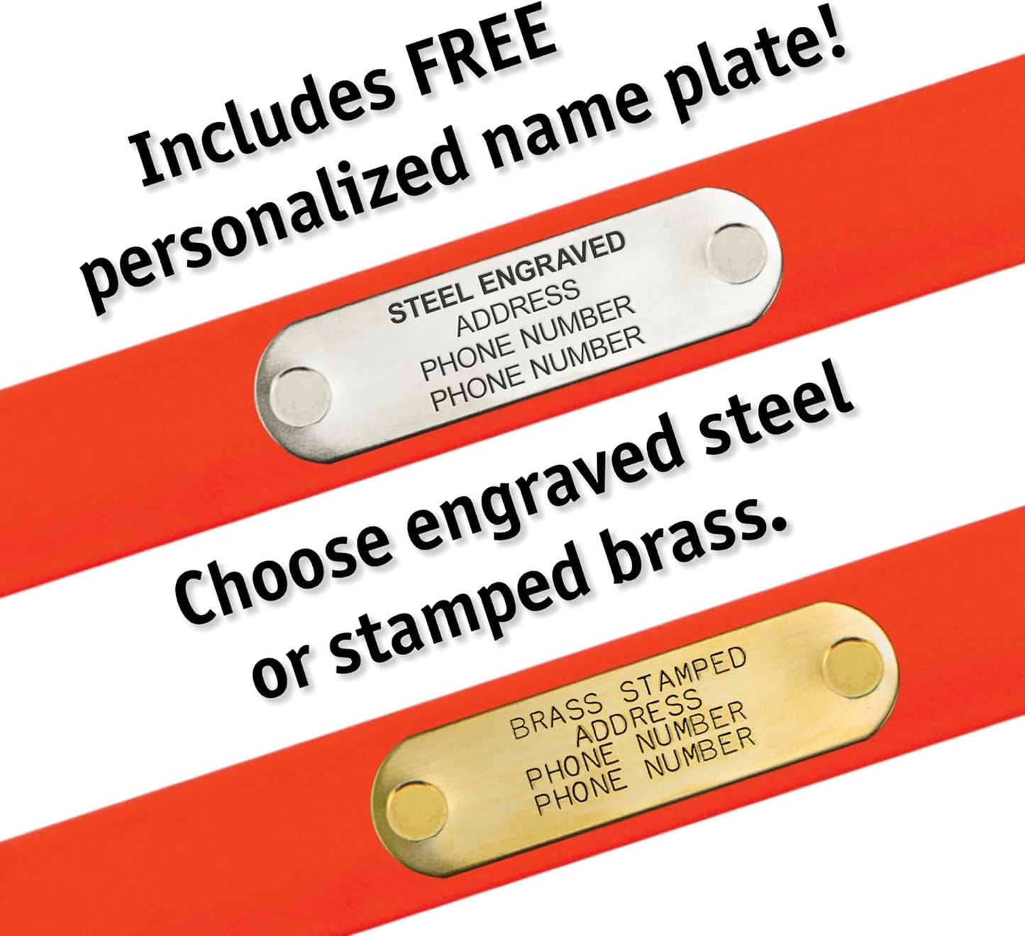 Biothane Custom Dog Collar – Waterproof, Stink-Proof Personalized Collar with Name & Phone Number – Durable, Many Sizes and Colors – Assembled in USA (Bright Yellow)