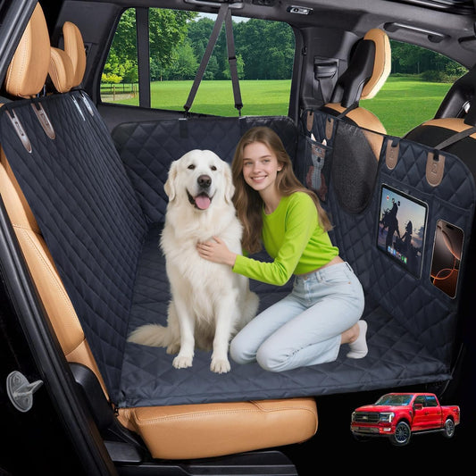 Paw Jamboree XXL Truck Dog Car Seat Cover Hard Bottom for Back Seat Extender for Dogs Hammock for Car Backseat Cover Crew Cab