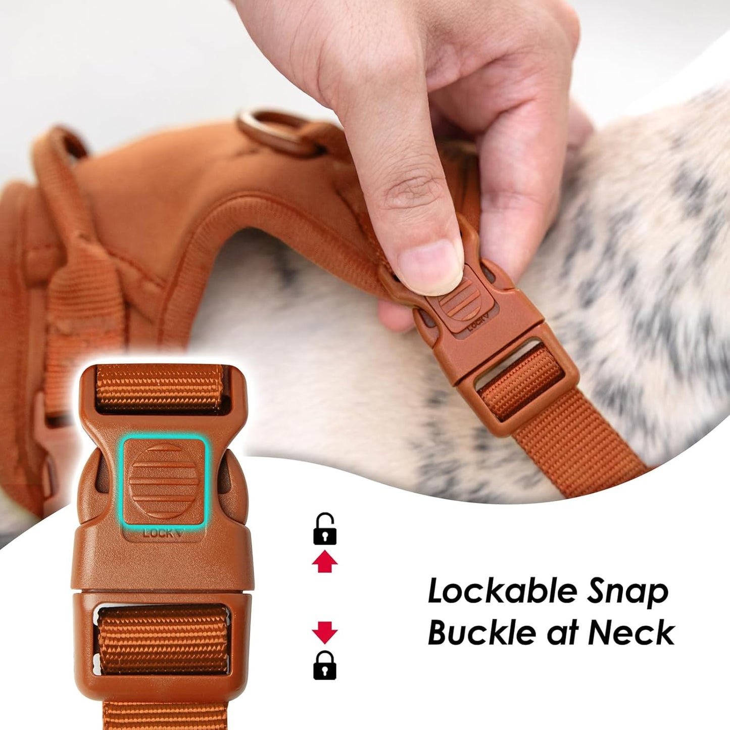 No Pull Dog Harness, Puppy Vest with Front Clip for Small Medium Large Sized Dog(Carmel Brown,S)