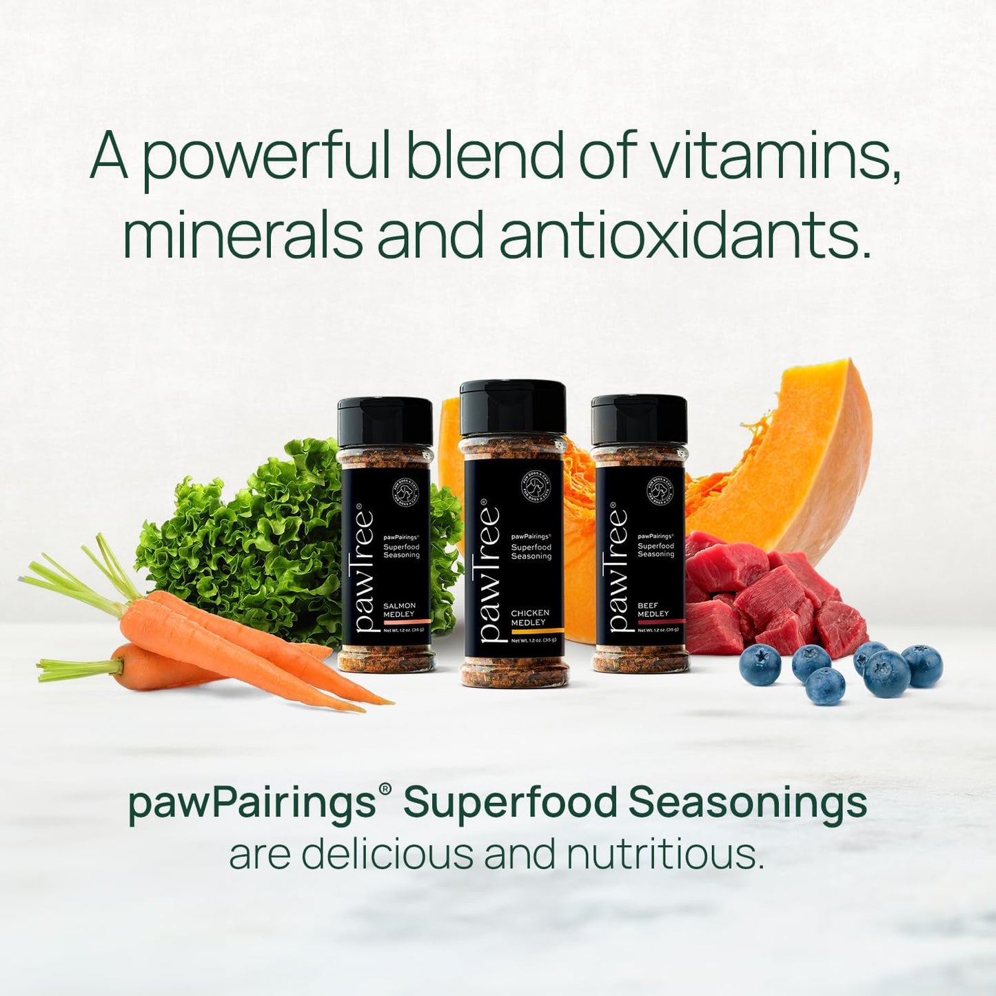 pawTree Healthy Food Toppers for Dogs & Cats - Appetite Booster with Freeze-Dried Proteins. Delicious Pet Food Seasonings and Flavor Enhancer for Picky Eaters & Appetite Stimulation (Salmon)