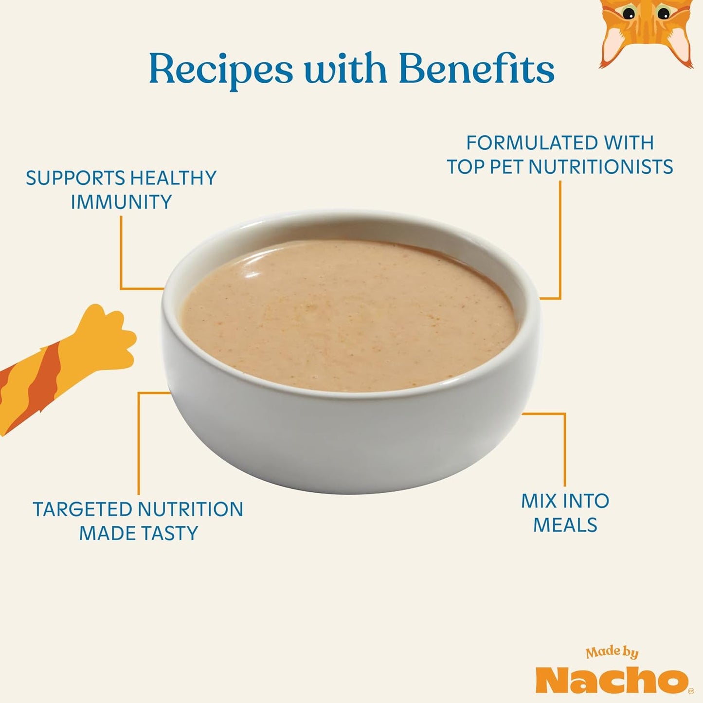 Made by Nacho Immunity Support Cage-Free Chicken Puree Meal Topper with Bone Broth (36 Count), Limited Ingredients