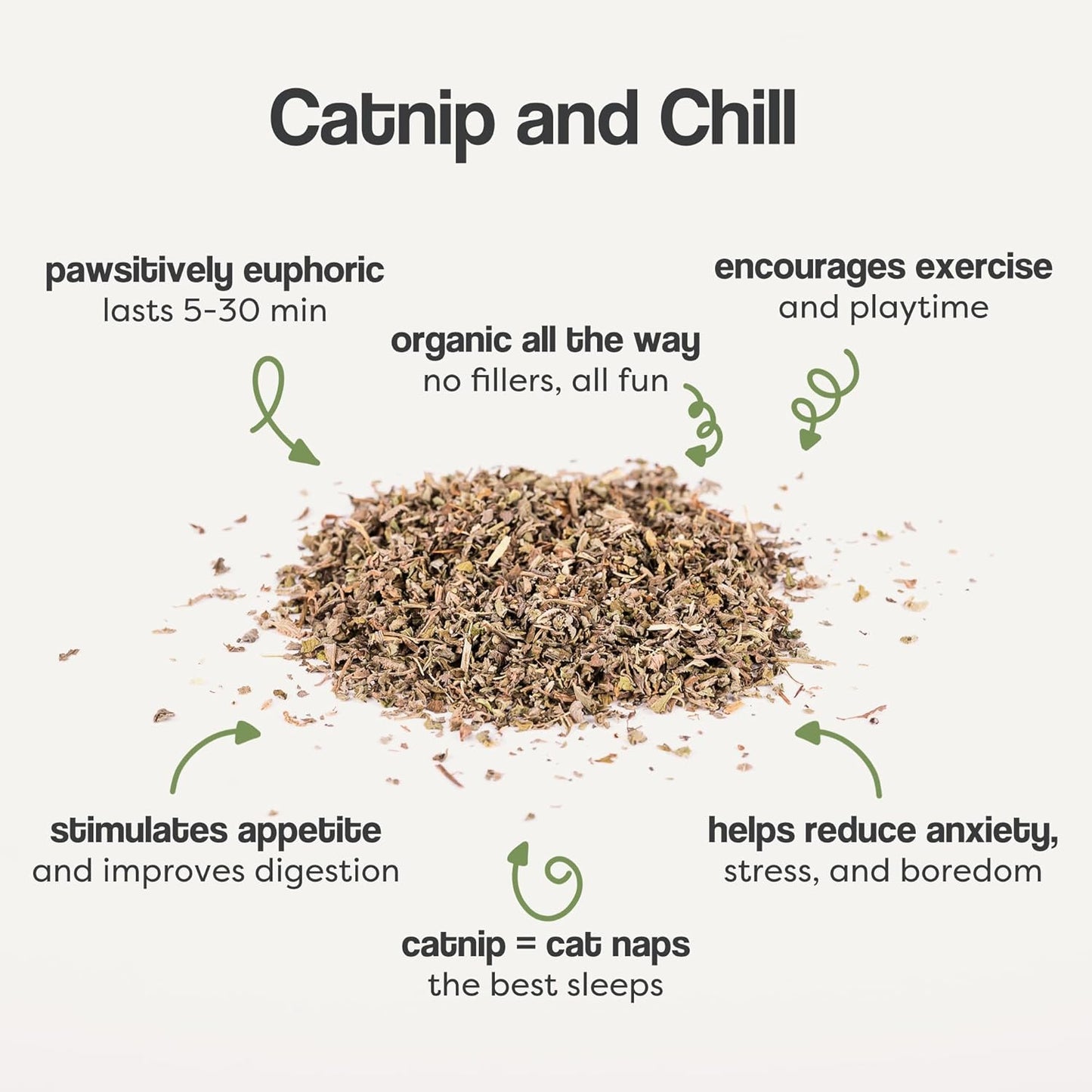 Organic Catnip for Cats & Kittens – 1.76 oz Premium Natural Catnip, High Potency Blend for Playtime, Training, and Stress Relief, 2 Cups of Dried Cat Nip Leaves