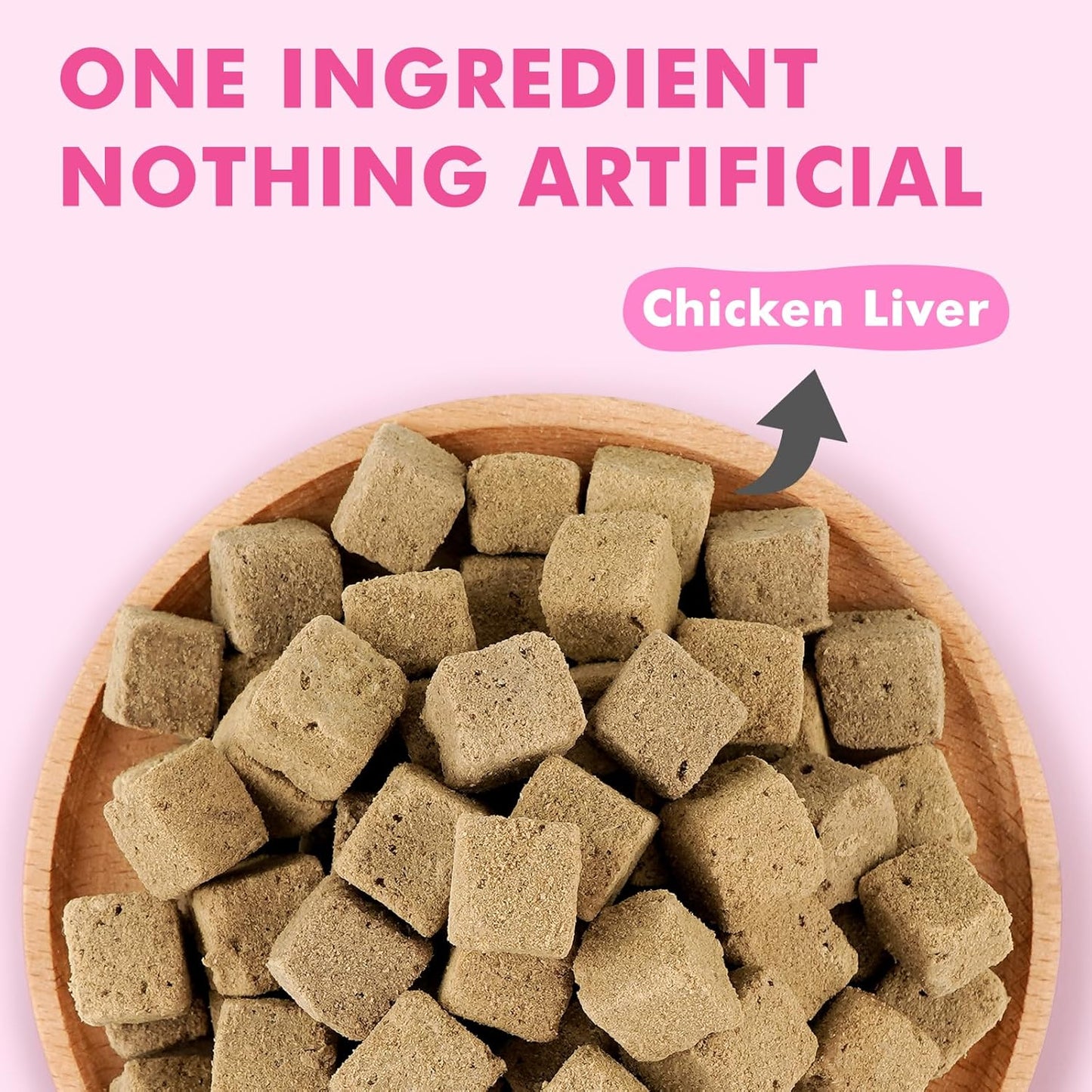 Freeze Dried Cats & Dogs Raw Treats, All Natural Single Ingredient Chicken Liver, High Protein Healthy Pet Training Treats or Food Topper, 6 oz