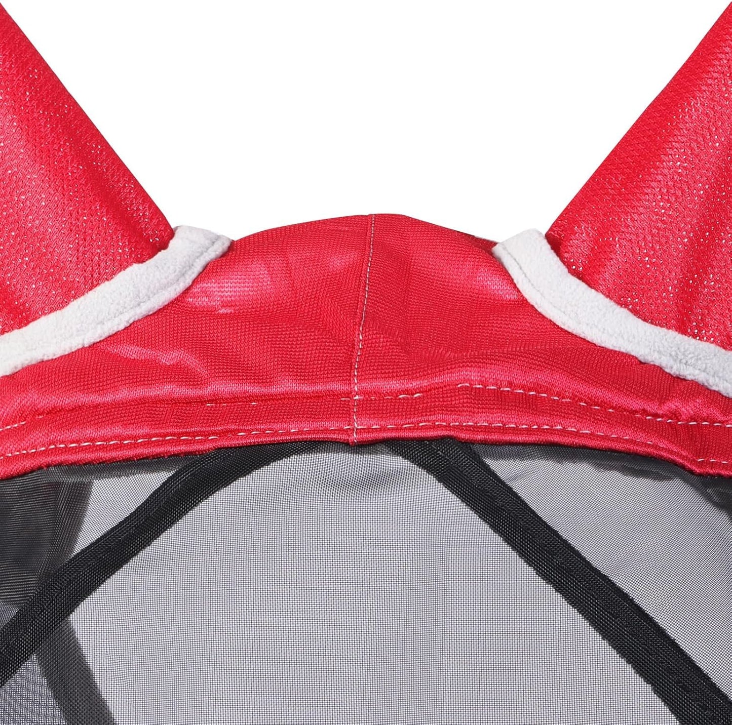 Harrison Howard CareMaster Pro Luminous Horse Fly Mask Large Eye Space Standard with Ears UV Protection for Horse Red XL Extra Full