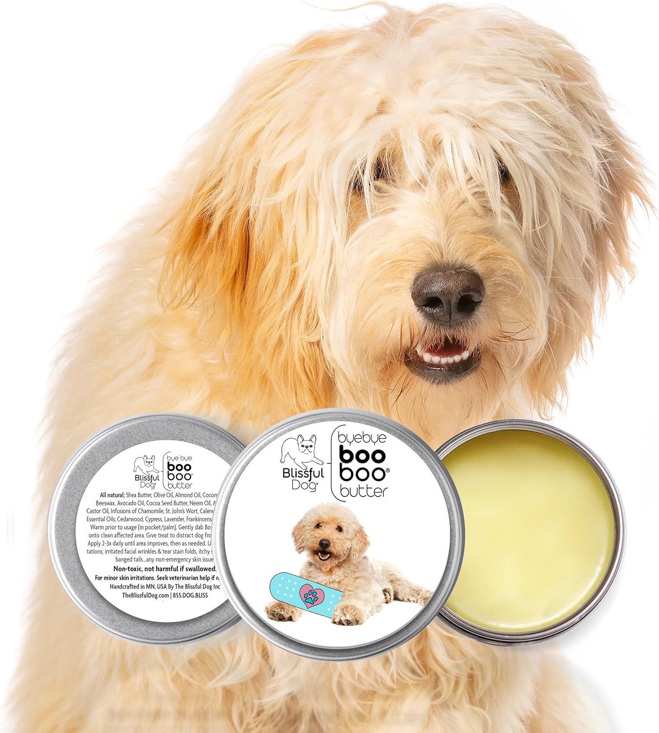 The Blissful Dog 4 oz TIN Goldendoodle Booboo Butter