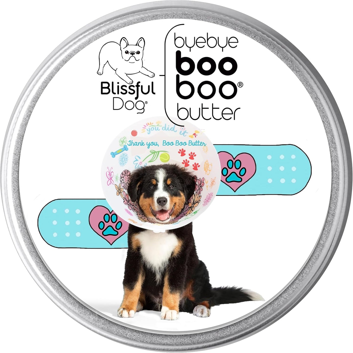 The Blissful Dog 4 oz TIN Bernese Mountain Dog Booboo Butter