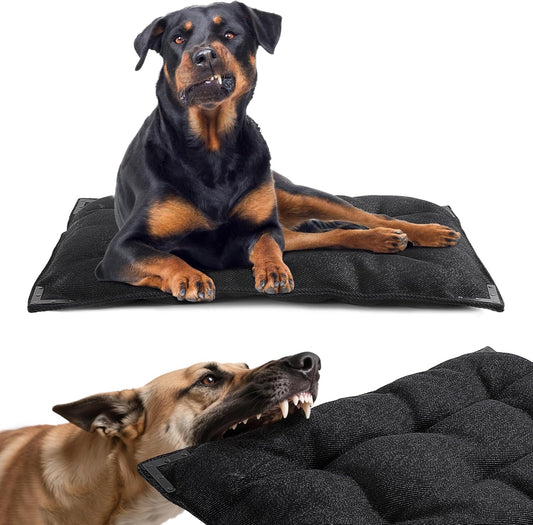 BALAPET Chew Proof Dog Bed with Metal Rivet Corner for Large Dogs, Stable Kennel Pad Mat for Teething Puppy, Durable Indoor Outdoor Crate Pad for Medium Dog Crates, 41"x28"