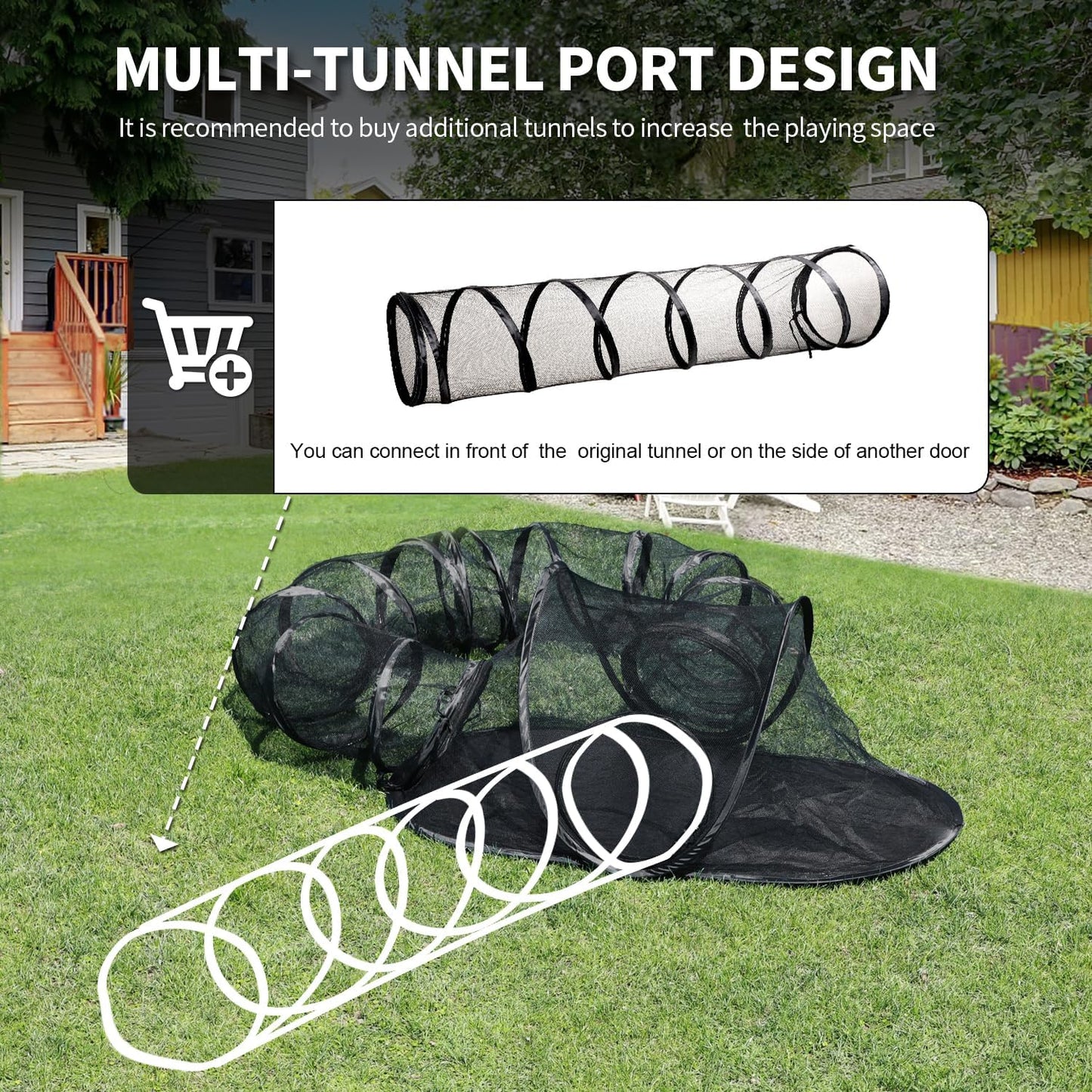 Rest-Eazzzy Outdoor Cat Enclosures, Portable Cat Tent for Outside Enclosure for Indoor Cats, Catio Outdoor Cat Enclosure for Kitty and Small Animals, Cat Playpen with Tunnel, Storage Bag