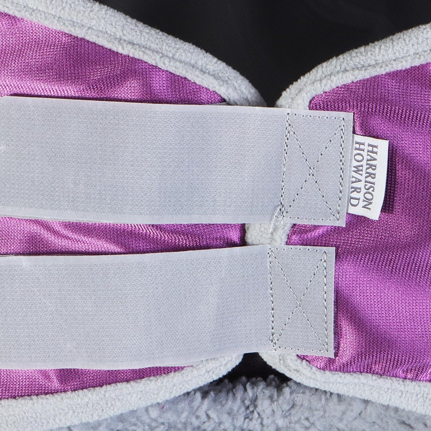 Harrison Howard CareMaster Pro Luminous Horse Fly Mask Large Eye Space Standard with Ears UV Protection for Horse Dark Magenta S Pony