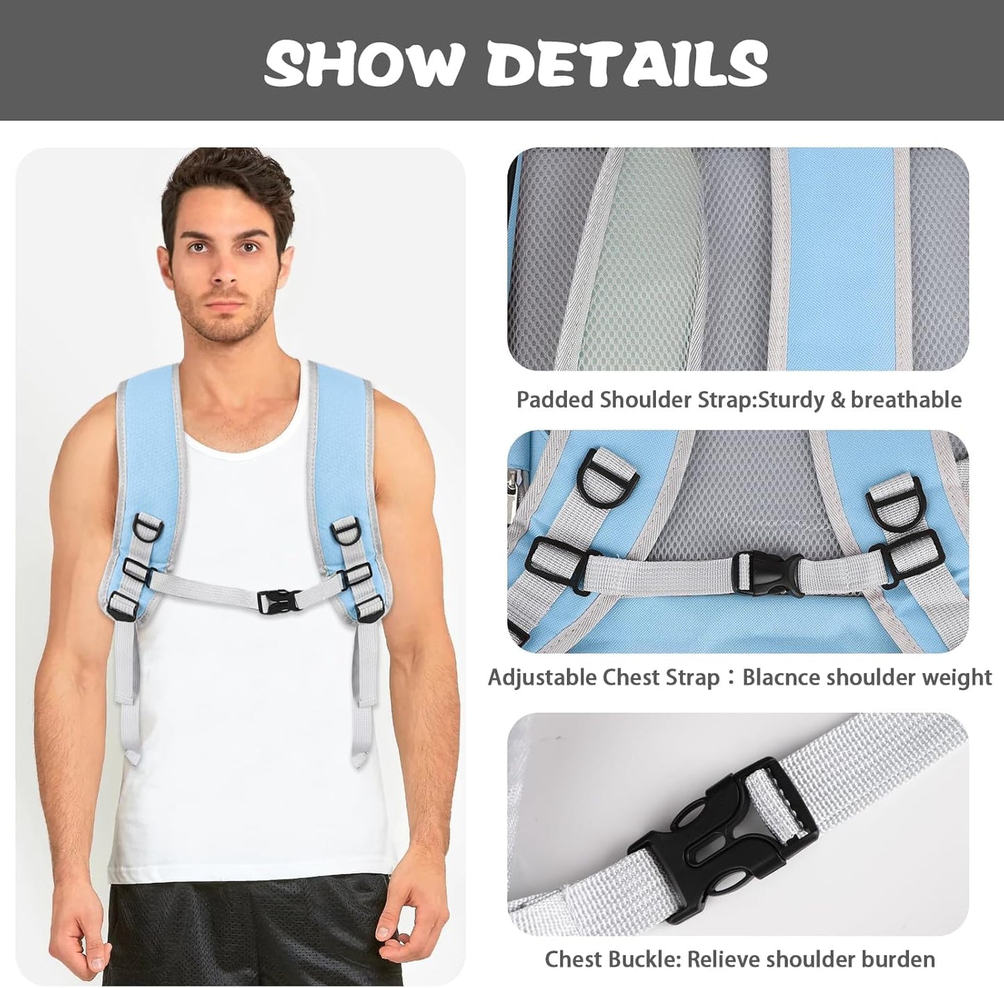 Cat Backpack Carrier,Pet Carrier Airline Approved for Small Dog Cat Puppy Kitten Bunny,Ventilated Mesh Design Animal Backpack for Hiking Camping Travel Bag (Blue)