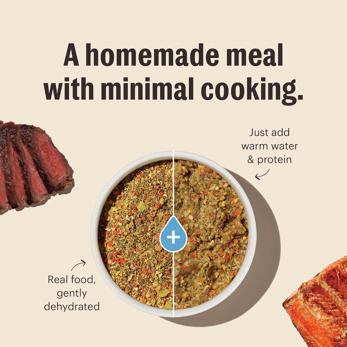 The Honest Kitchen Human Grade Dehydrated Grain Free Veggie, Nut & Seed Base Mix for Dogs 3 lb - Kindly