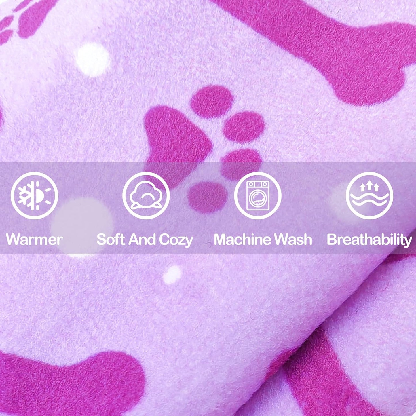 PET SHOW 4 Pack Small Dog Pajamas Paw Bone Patterns Cute Clothes for Medium Dogs Soft Fleece Stretchy PJs 4 Legged Jumpsuit Puppy Cats Onesies Outfits with Sleeve Dachshund Doggies Girl Boy (XX-Large)