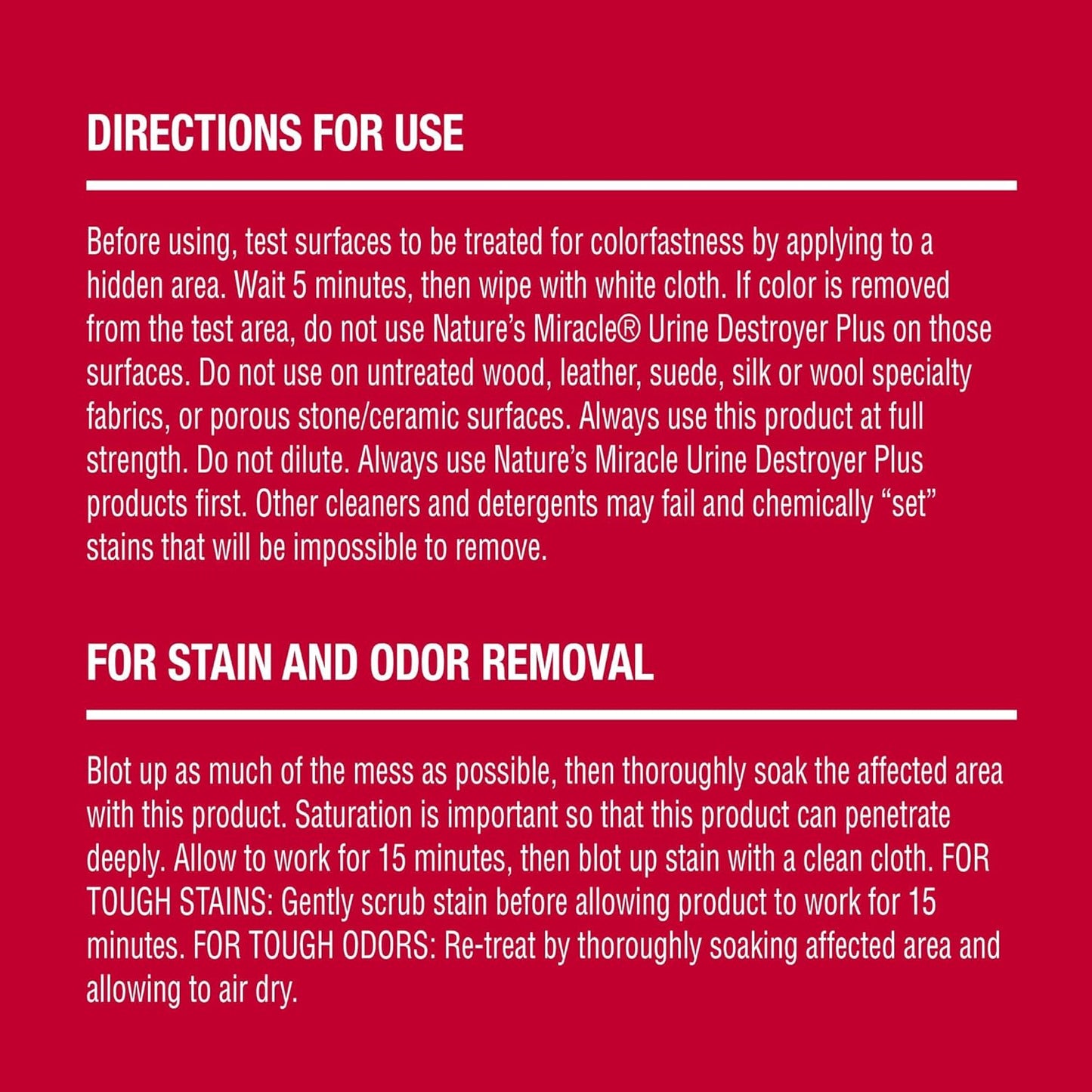 Nature's Miracle Urine Destroyer Plus for Dogs, Enzymatic Formula for Severe Dog Urine Stains, 1 gal