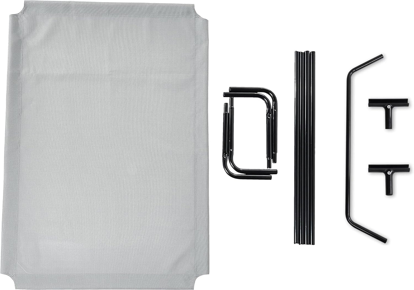 Amazon Basics Cooling Elevated Breathable Pet Bed For Dog, X-Large (60.1 x 37.1 x 8.9 Inches), 1 count, Grey