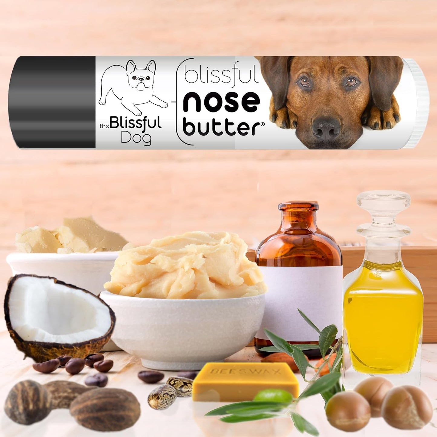 The Blissful Dog Rhodesian Ridgeback Unscented Nose Butter - Dog Nose Butter, 0.15 Ounce
