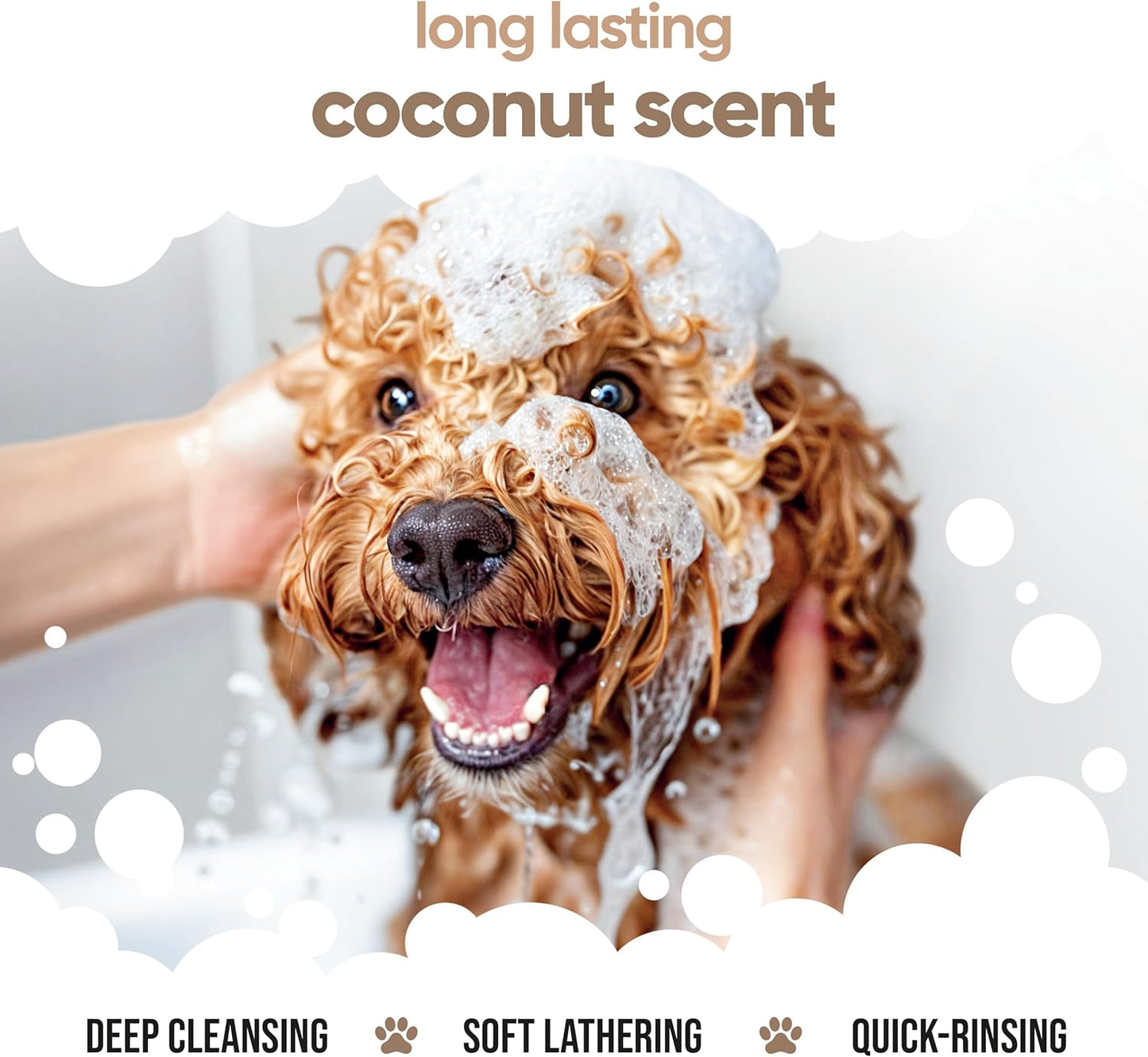 2in1 Dog Shampoo & Conditioner by Buddycare | Coconut Scented | with Aloe Vera and Pro Vitamin B5 (50.72oz)