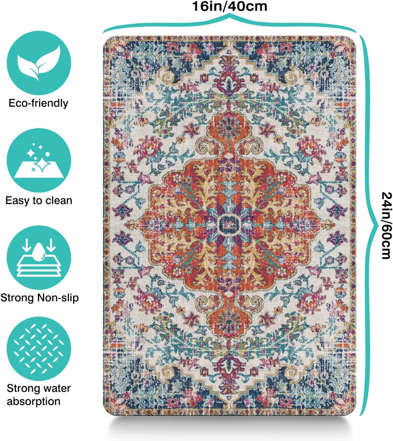 Pet Feeding Mat for Floors Waterproof Dog Mat for Food and Water Absorbent Quick Dry Non Slip mat for Cat Bowls