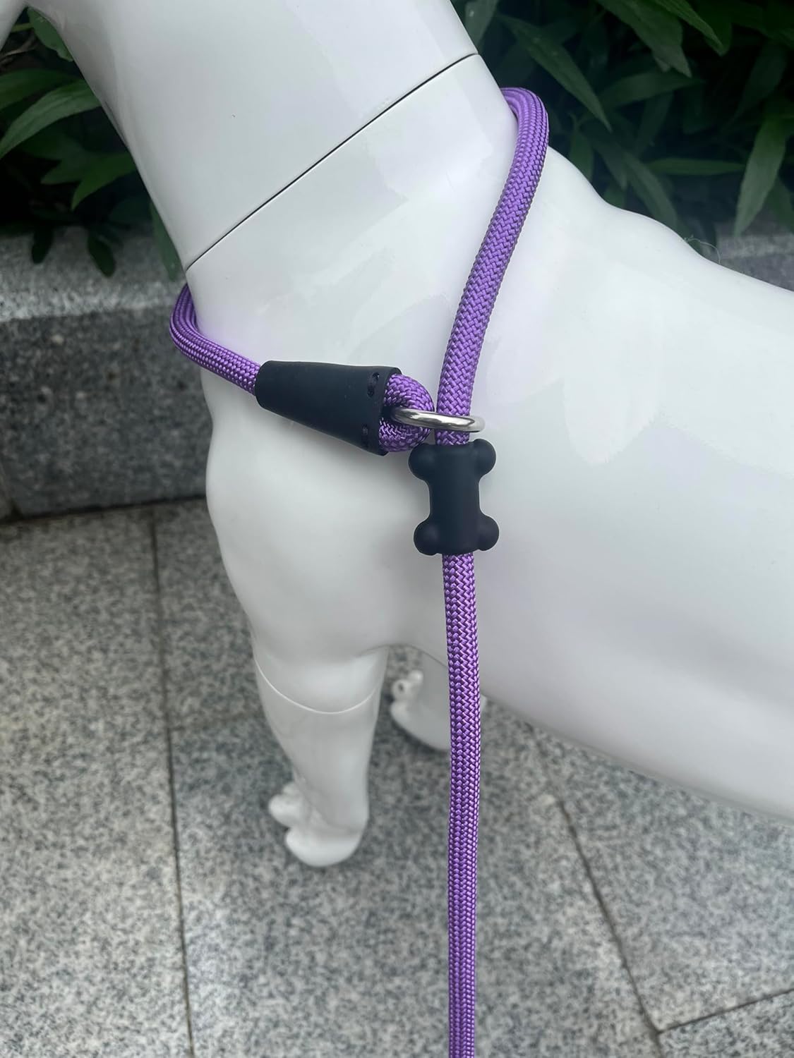Slip Lead Dog Leash，Strong Nylon Rope Leash and Padded Handle,No Pull Outdoor Walking Training Lead for Small Medium Large Dogs (Purple, 1/2"×6ft)