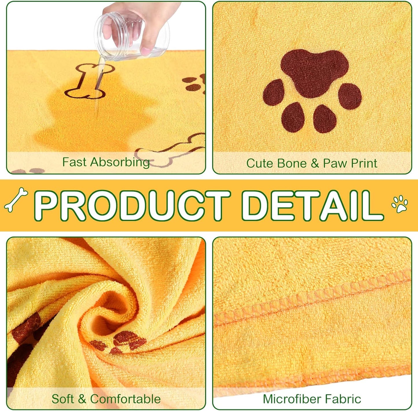 Chumia 8 Pcs Dog Towels for Drying Dogs Cats Pet Towels Bulk Puppy Microfiber Quick Drying Paw Bath Bathing Supplies Absorbent for Medium Pets(Colorful,40 x 24 Inch)