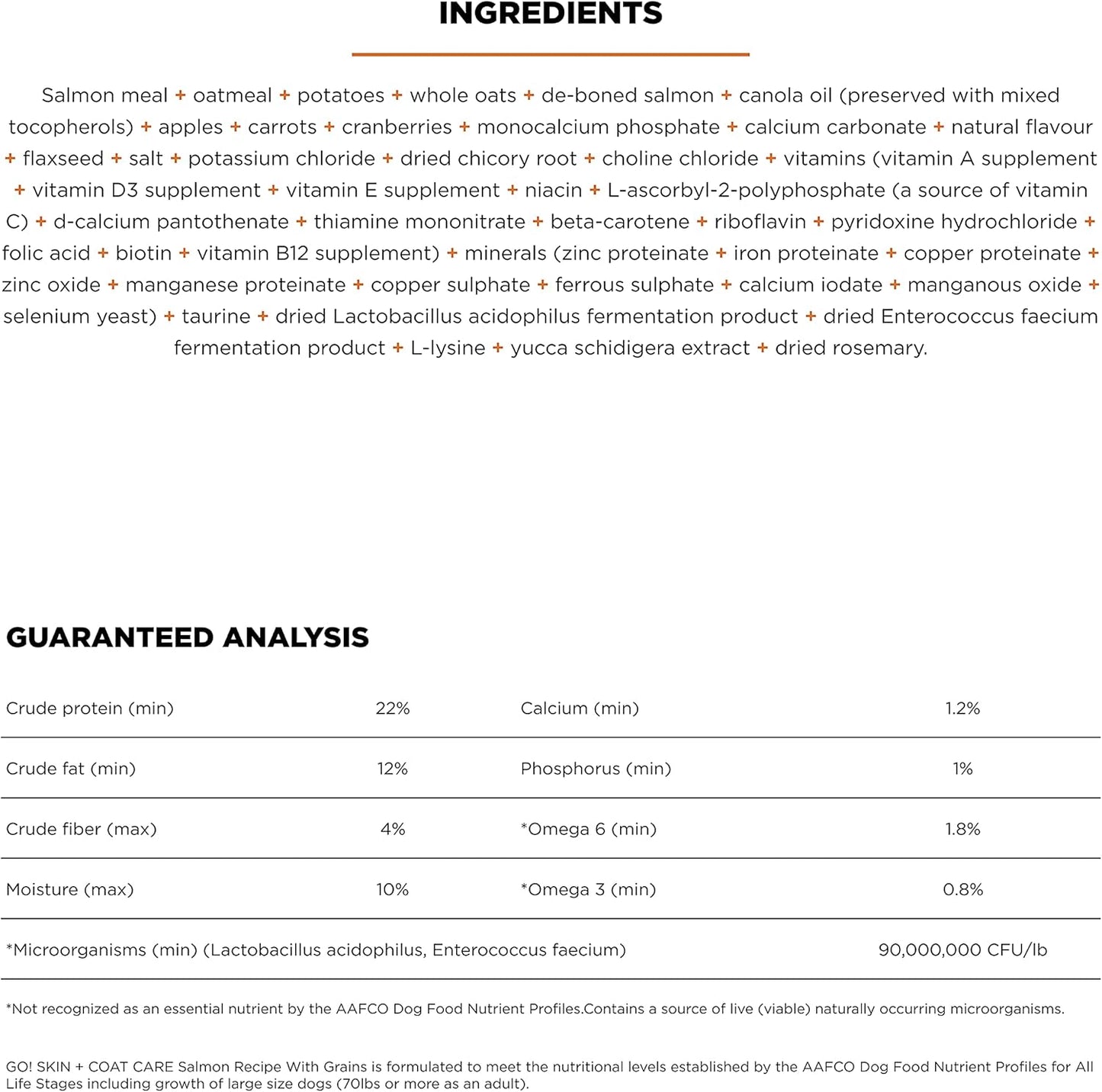 Go! Solutions Skin + Coat Care, Dry Dog Food, Salmon Recipe with Grains, 3.5 lb Bag