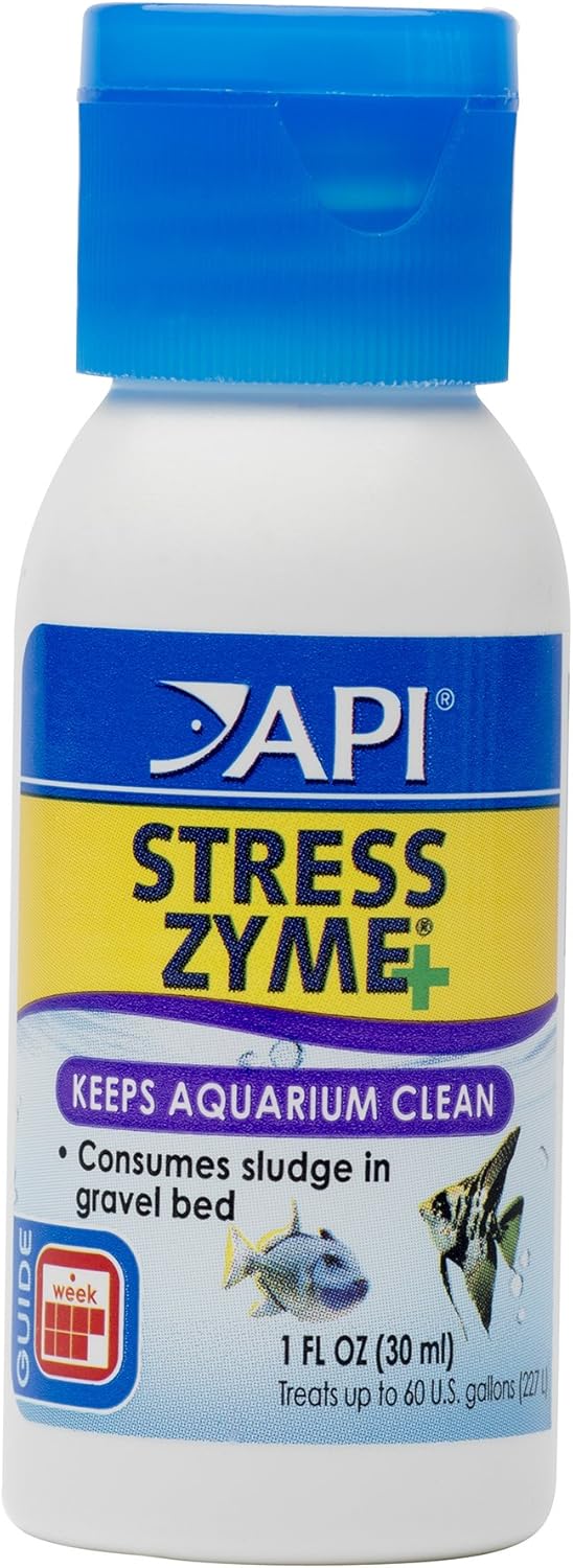 API STRESS ZYME Freshwater and Saltwater Aquarium Cleaning Solution 1-Ounce Bottle