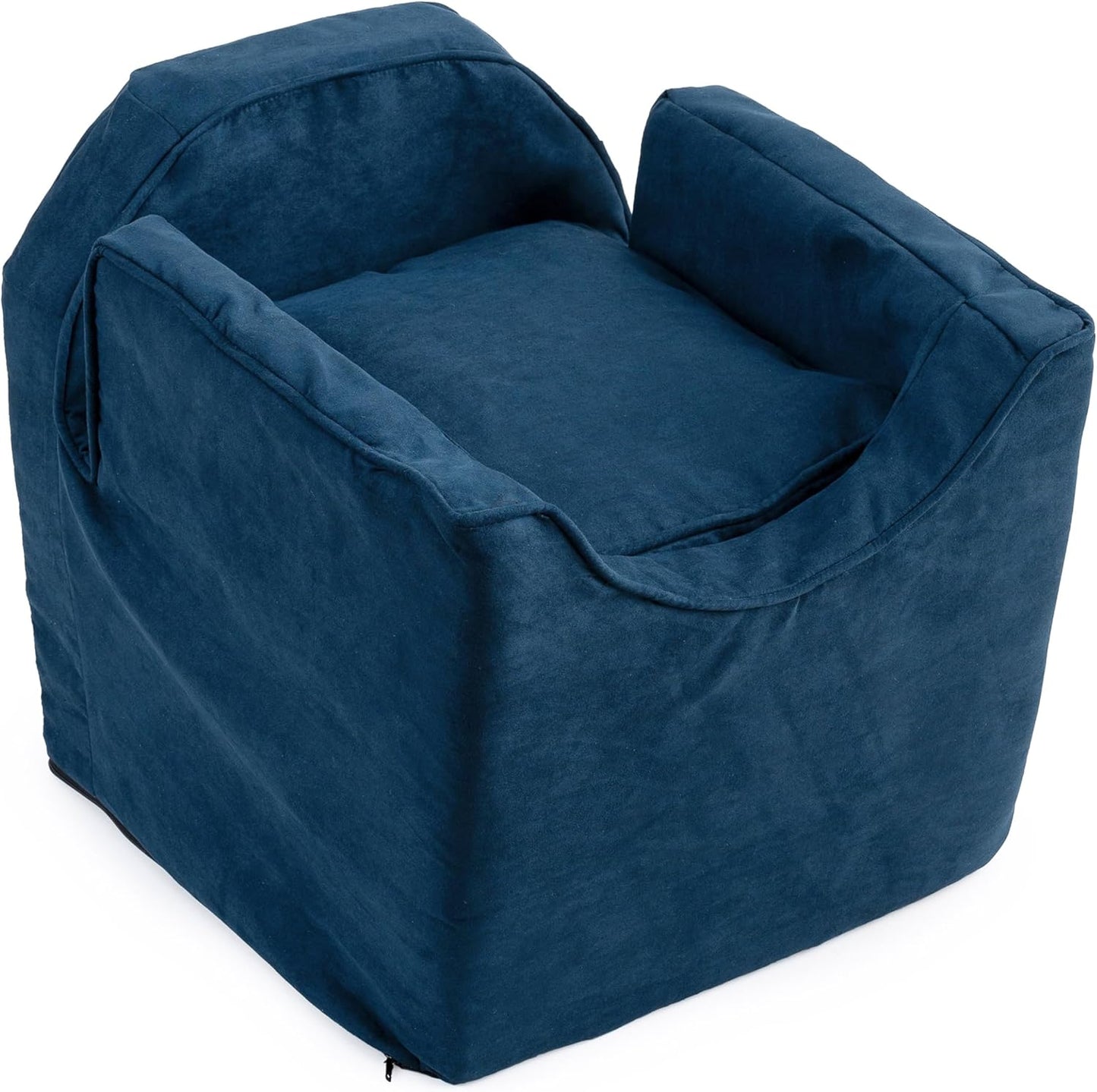 Snoozer Dog Car Seat: Lookout I Dog Booster Car Seat for Dogs Small 5-15 lbs, Size: Small, Fabric: Sapphire, Pet Car Seat to Alleviate Car Sickness for Dogs, Removable Machine Washable Cover