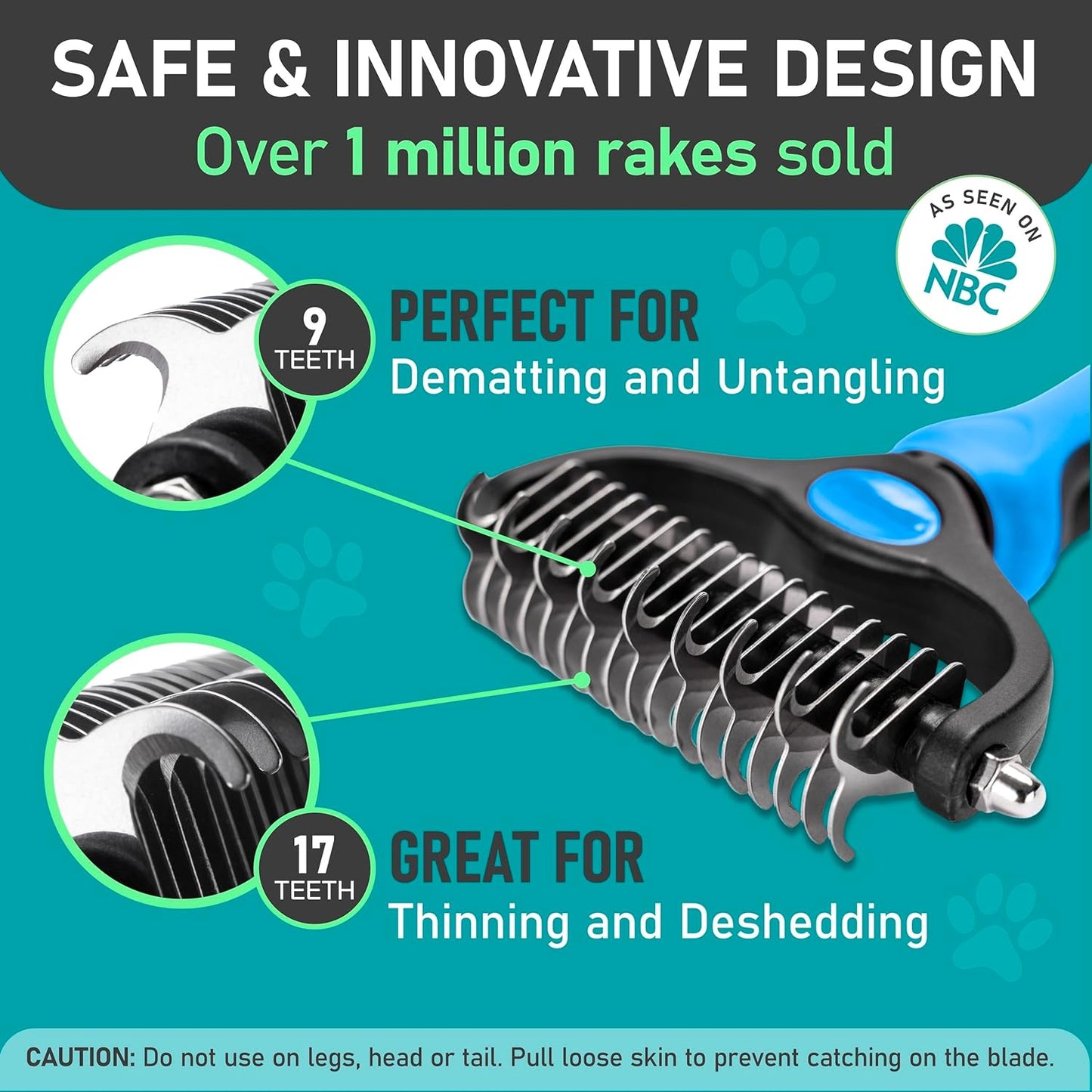 Maxpower Planet Dog Rake and Dog Hair Brush - Gently Removes Loose Undercoat, Mats and Tangled - Deshedding Grooming Tool for Dogs & Cats - Self Cleaning Slicker Brush - All Hair Types