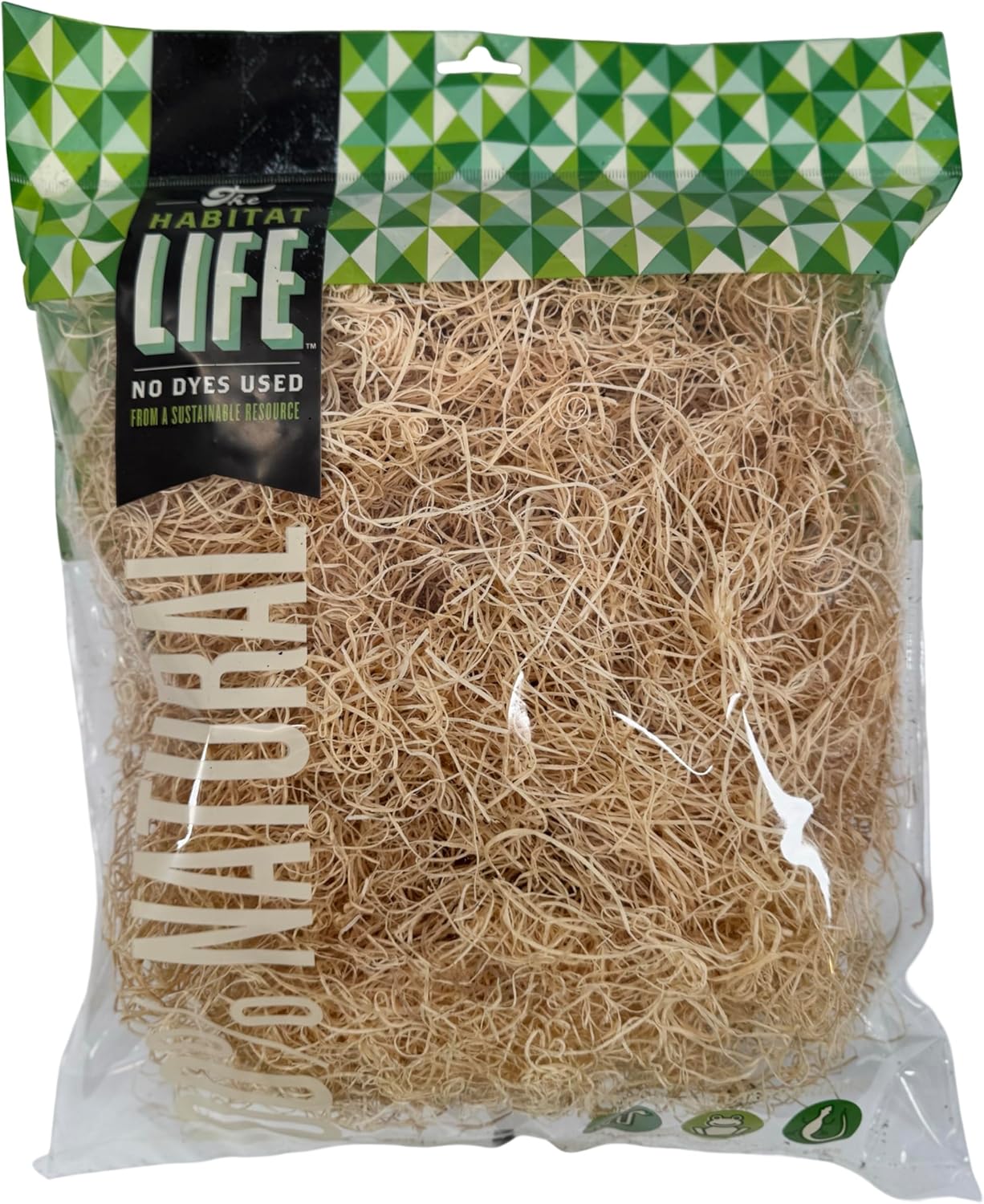The Habitat Life - Natural Fine Cut Excelsior - for Birds, Hamsters, Gerbils, Rats & Other Small Mammals - Soft & Absorbent - Wood Fiber - Dye-Free & Safe - Medium - 1 Pack