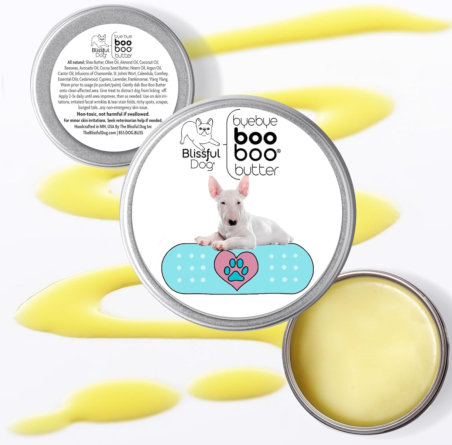 The Blissful Dog Bull Terrier Boo Boo Butter, 16 oz.