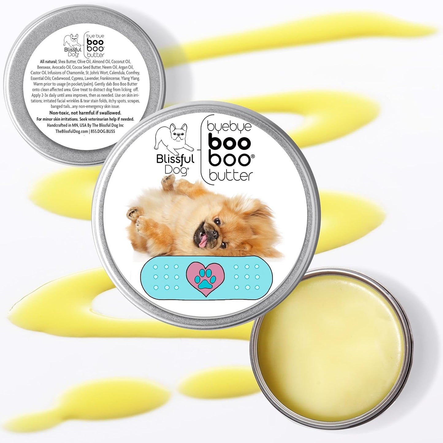 The Blissful Dog 8 oz TIN Pekingese Booboo Butter