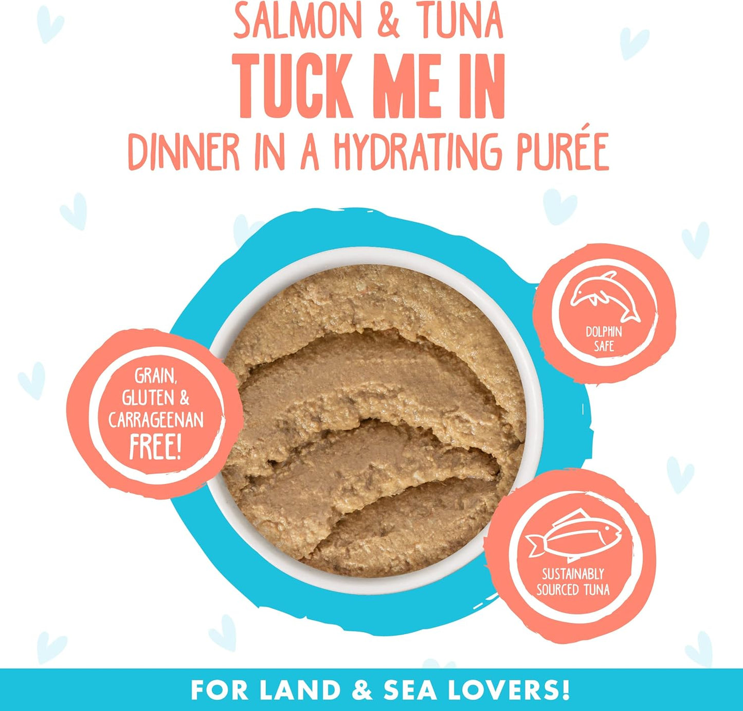 Weruva B.F.F. Play - Best Feline Friend Paté Lovers, Aw Yeah!, Salmon & Tuna Tuck Me in with Salmon & Tuna, 2.8oz Can (Pack of 12)