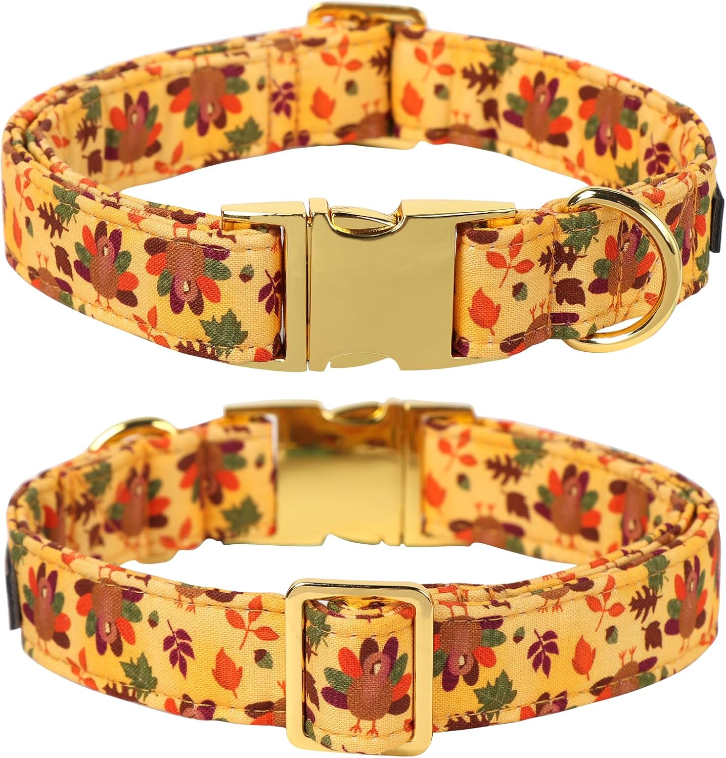 Lionet Paws Thanksgiving Day Dog Collar with Bowtie, Dogs Bowtie Collar with Metal Buckle for Dogs, Adjustable Comfortable Turkey Dog Collars Girl Boy, XL, Neck 16-26 in