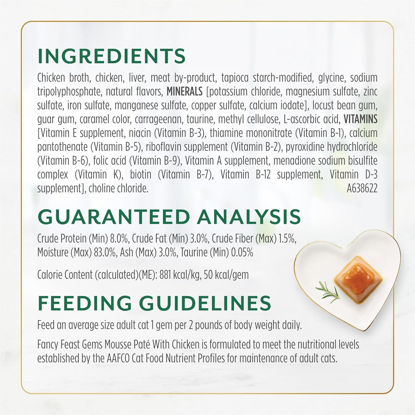 Fancy Feast Gems Pate Cat Food Mousse With Chicken and a Halo of Savory Gravy Cat Food - (Pack of 8) 4 oz. Boxes