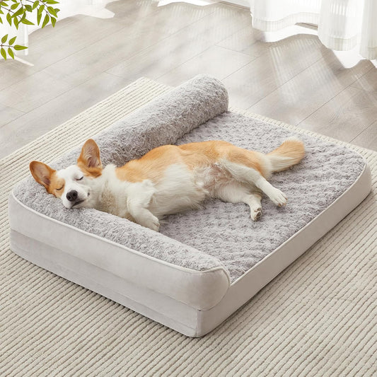 BFPETHOME Orthopedic Dog Beds for Large Dogs-Waterproof Sofa Dog Bed with Removable Washable Cover, Large Pet Bed with Waterproof Lining and Nonskid Bottom, Pet Bed for Dogs