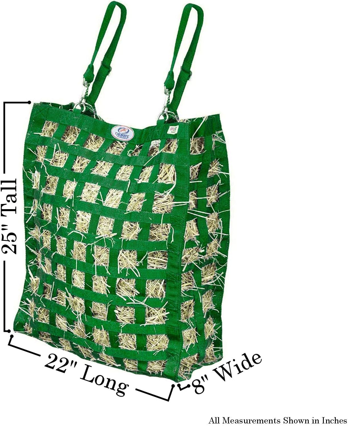 Derby Originals Superior Slow Feeder Horse Hay Bag with Super Tough Bottom and 1 Year Warranty