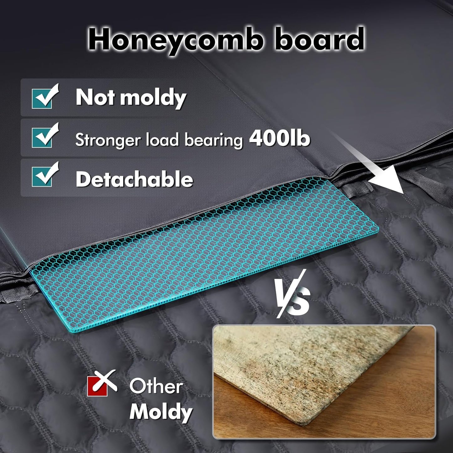 Back Seat Extender for Dogs-Supports 400lb,Waterproof Dog Car Seat Cover Hard Bottom-Detachable,600D Heavy Duty Scratch Proof Nonslip Soft,Dog Hammock for Car,SUVs-Grey