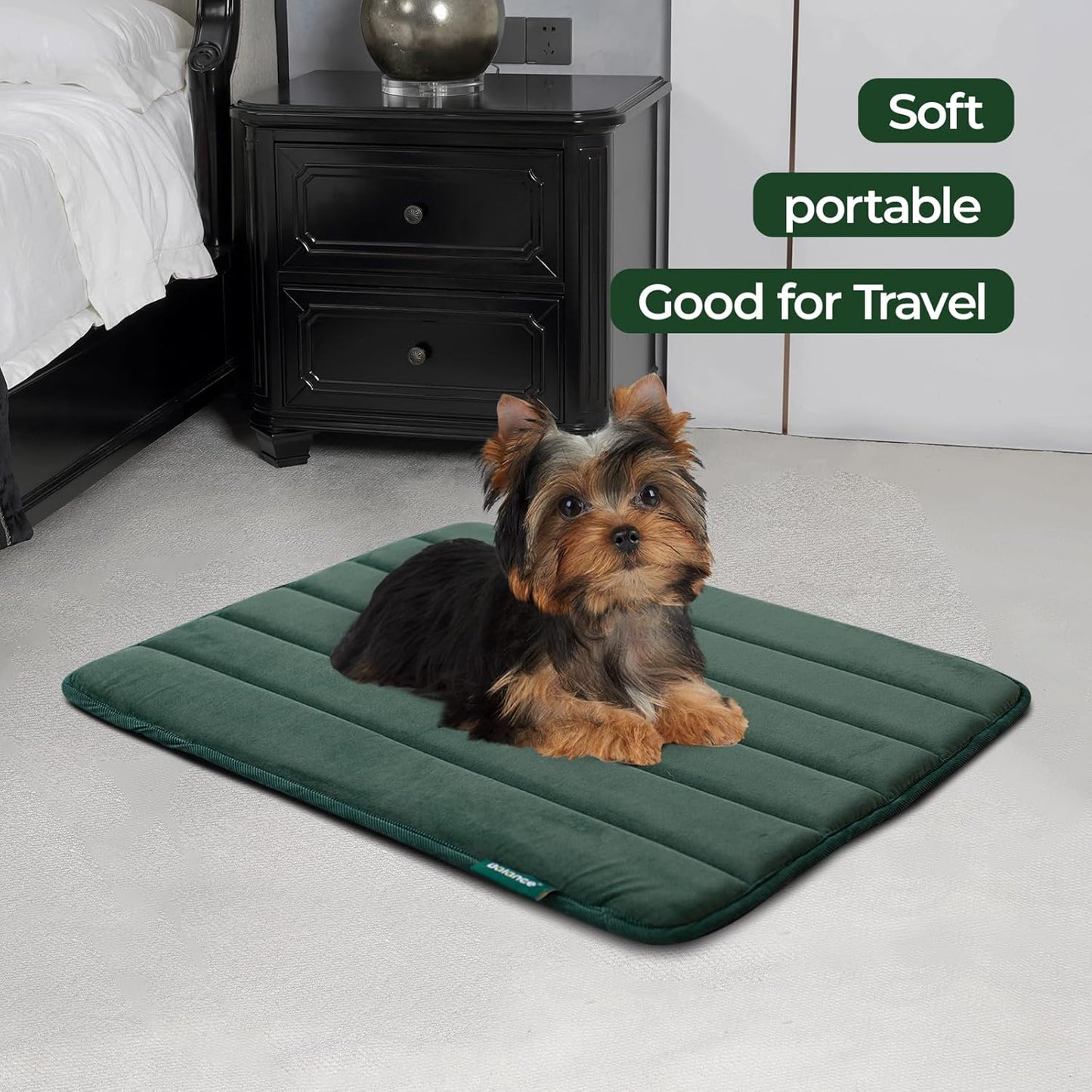 BALANCE Dog Crate Pad, Dog Foam Crate Mat Kennel Pad, Washable Water-Resistant Pet Bed Flat Dogs Cage Mat for Small Dogs