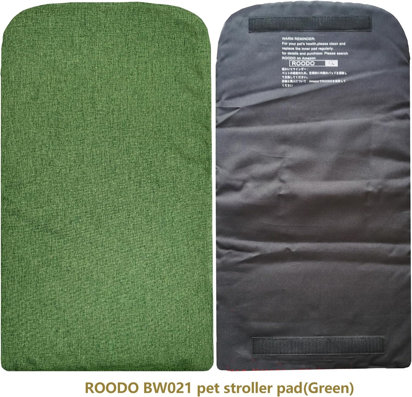 ROODO Pet Stroller Inner Pad for Exclusive Use,Original,Replaceable,Easy to Clean,Set of 3 pc(Green)