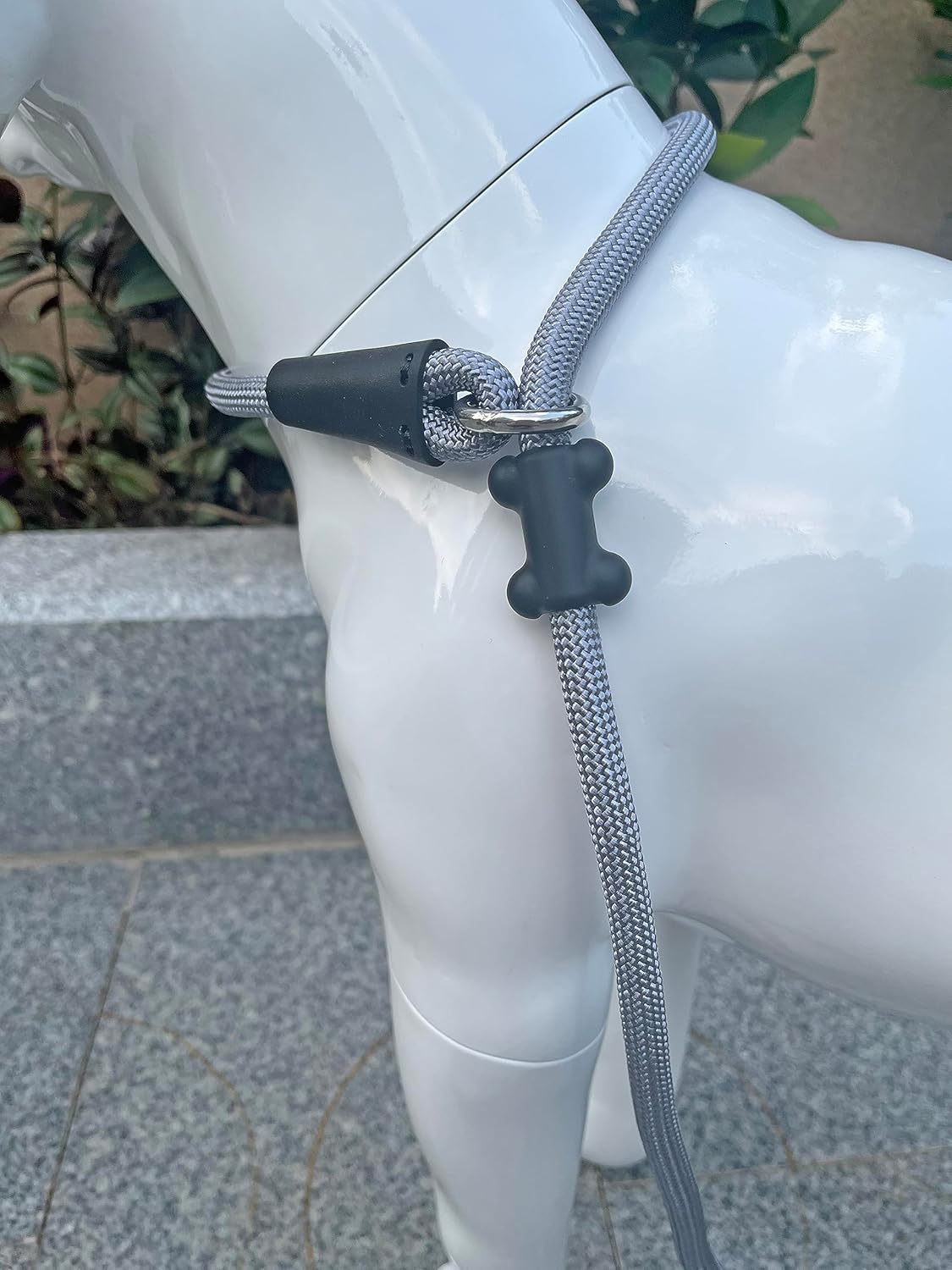 Slip Lead Dog Leash，Strong Nylon Rope Leash and Padded Handle,No Pull Outdoor Walking Training Lead for Small Medium Large Dogs(Grey, 1/2"×6ft)