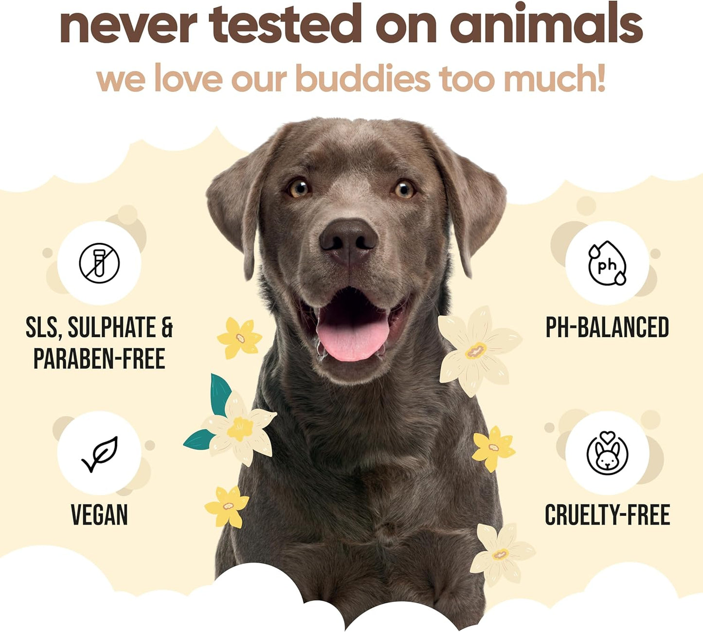 Vanilla & Shea Butter Dog Shampoo by Buddycare | Moisturising Shampoo for Dogs | Vanilla & Shea Butter Scented | with Aloe Vera and Pro Vitamin B5 (169.07oz)